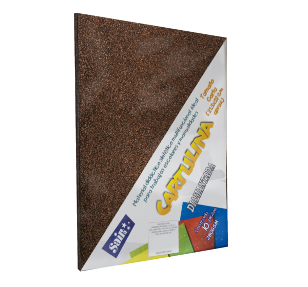 CARTULINA C/DIAMAN.CARTA C/10 CAFE SAIRA 152142 280GR