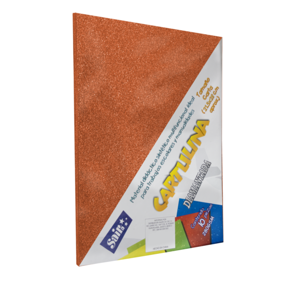 Z CARTULINA C/DIAMAN.CARTA C/10 NJA. SAI 152036 280GR NARANJA