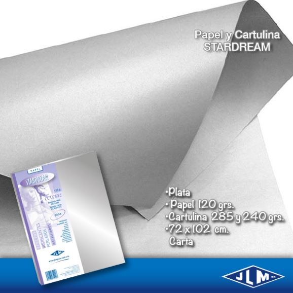 CARTULINA CTA STARDREAM STEL.PLATA C/100 755819 2059-9K 285GR