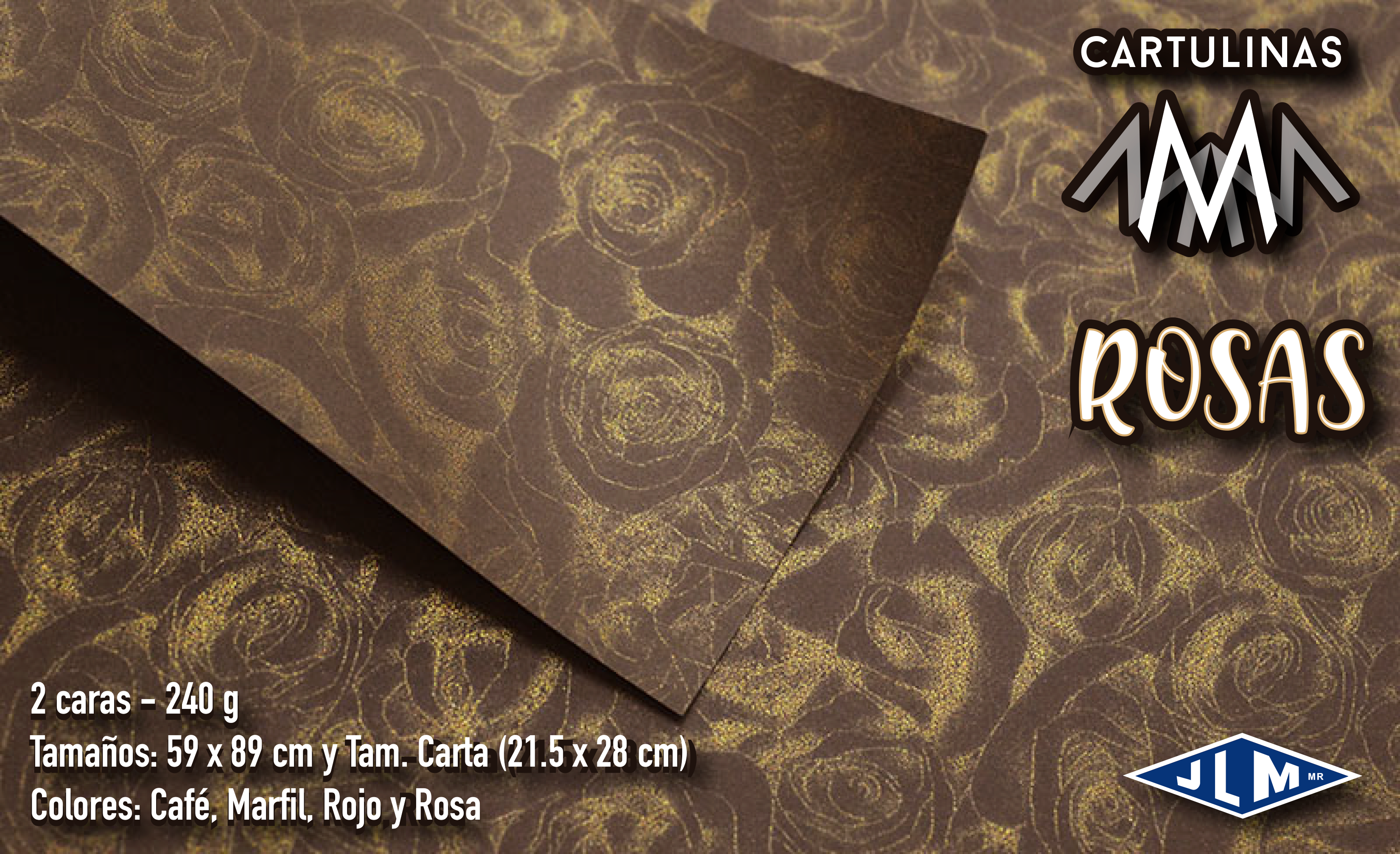 CARTULINA CTA MET.ROSAS CAFE       C/100 200246 2058-41A JLM