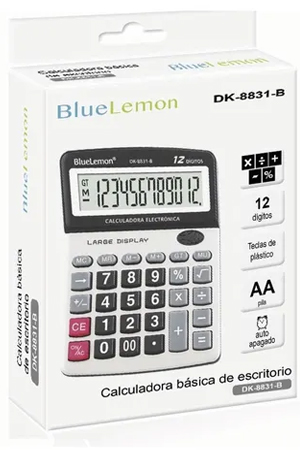 CALCULADORA ESCRIT.12 DIG.  DK-8831 BLUE 540110 BáSICA,ESCRIT