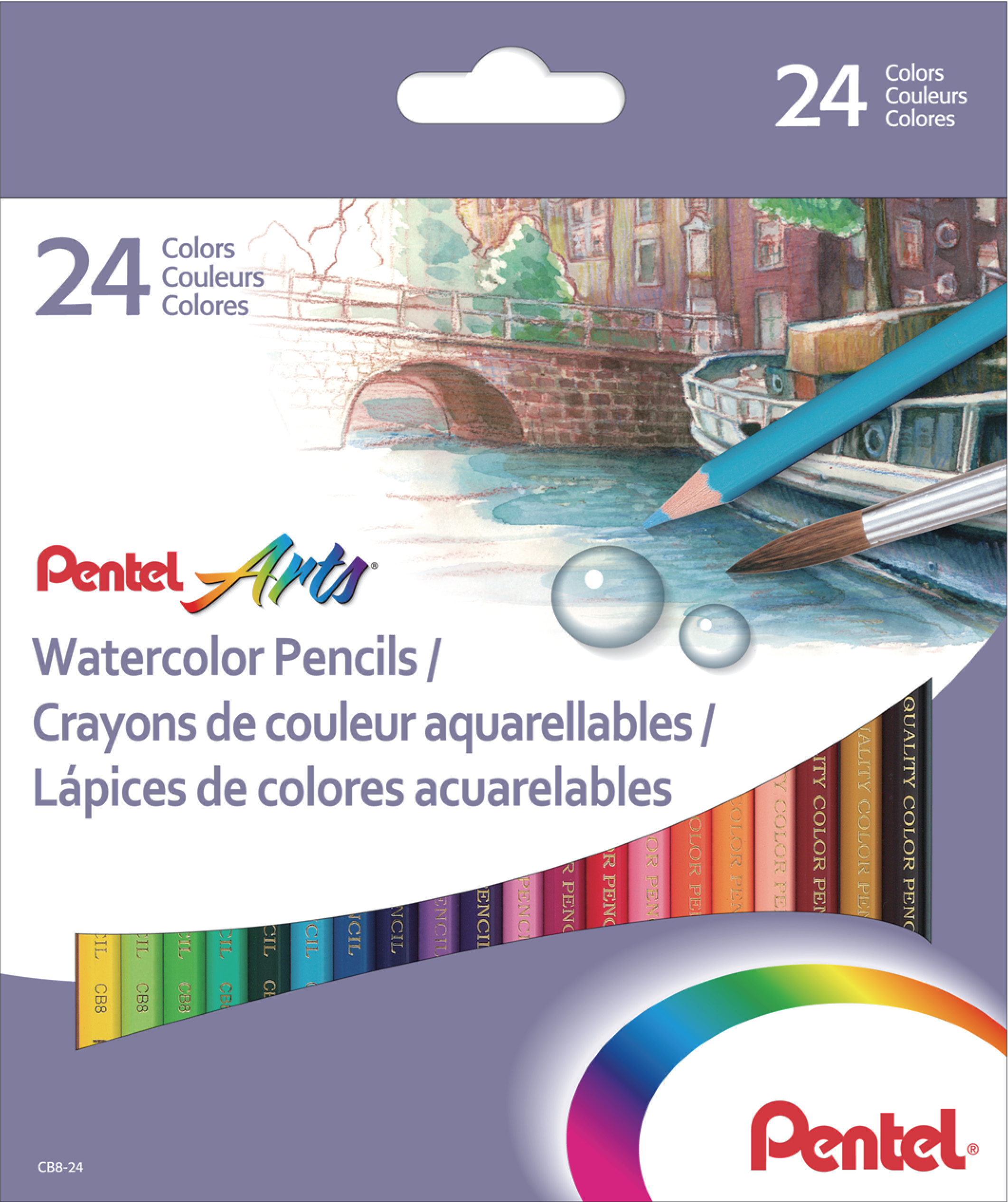 LAPIZ DE COLOR C/24 LARGOS ACUAREL.PENTE