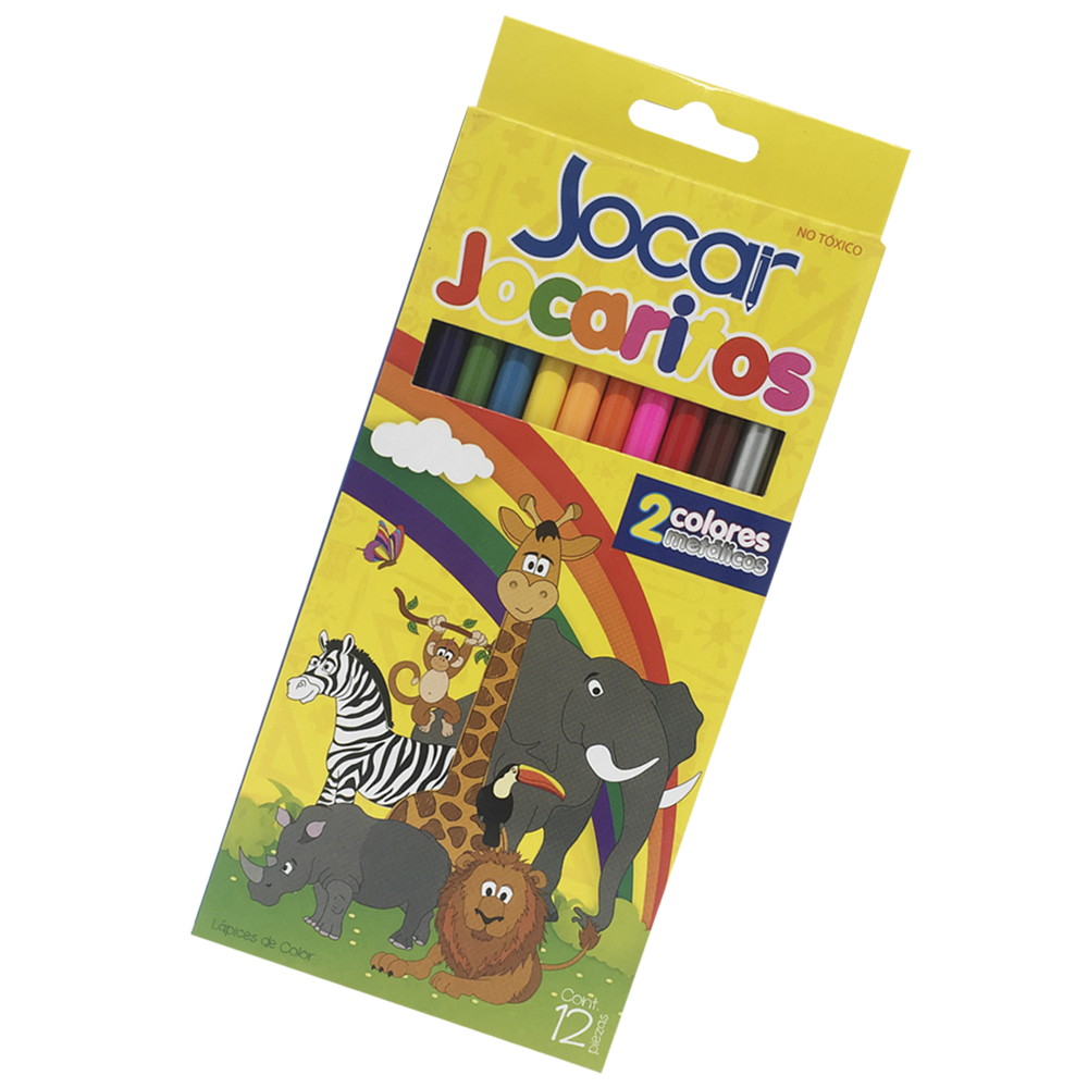 LAPIZ DE COLOR C/12 LARGOS         JOCAR 632433 CJL12 2 COL.M
