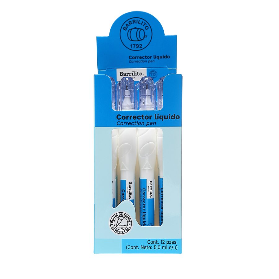 CORRECTOR LIQ.T/LAPIZ   5ML   C/12 BARRI