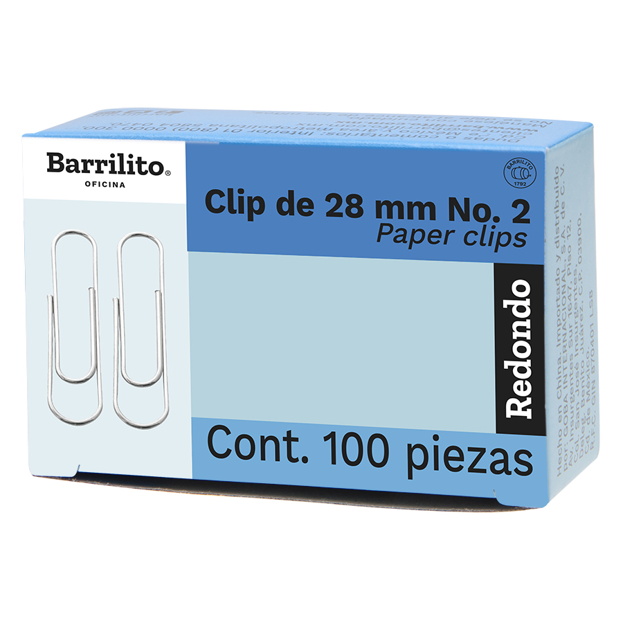 CLIP STANDAR NIQUELADO    #2 C/100  BARR