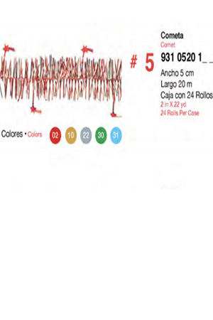 ROLLO GUIRNAL.COMETA SENCI.# 5 20M ROJO  9310520102 JANEL