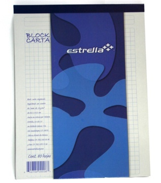 BLOCK CARTA CUADRO 7  100H 3PERF.ESTRELL
