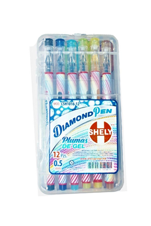 Z BOLIGRAFO P.F. CSH1016-12 GEL C/12 SHE 781889 COLORES SURTI