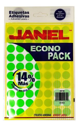 ETIQUETA ADHES. 00X19 VERD.ECONO P.JANEL