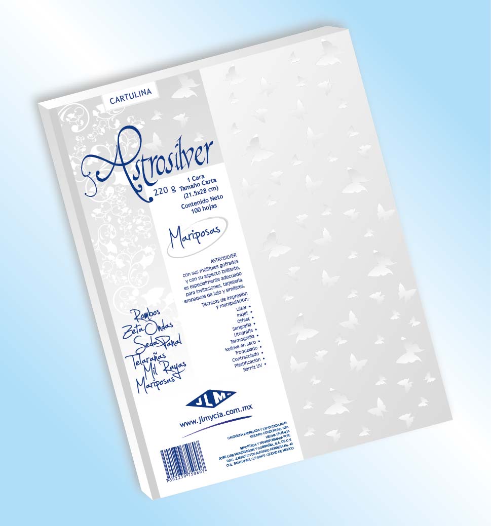 PAPEL CTA ASTROSILVER MARIPOSAS   C/100H 752672 2074-01-3 JLM