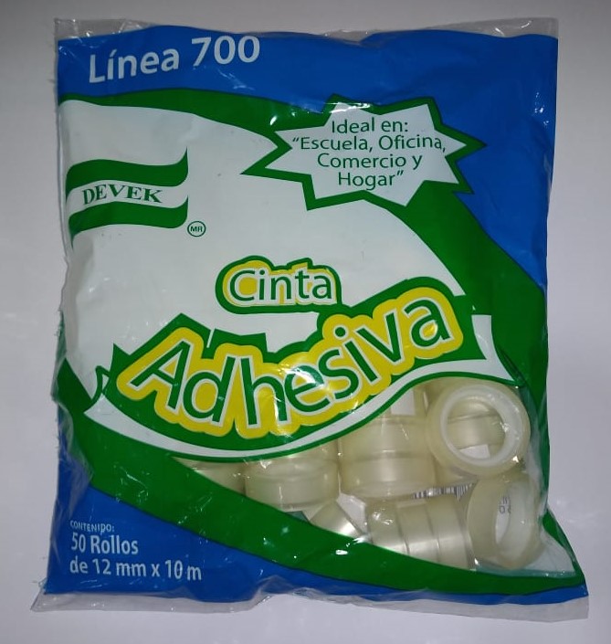 CINTA TRANSPARENTE 12X10     C/050 DEVEK
