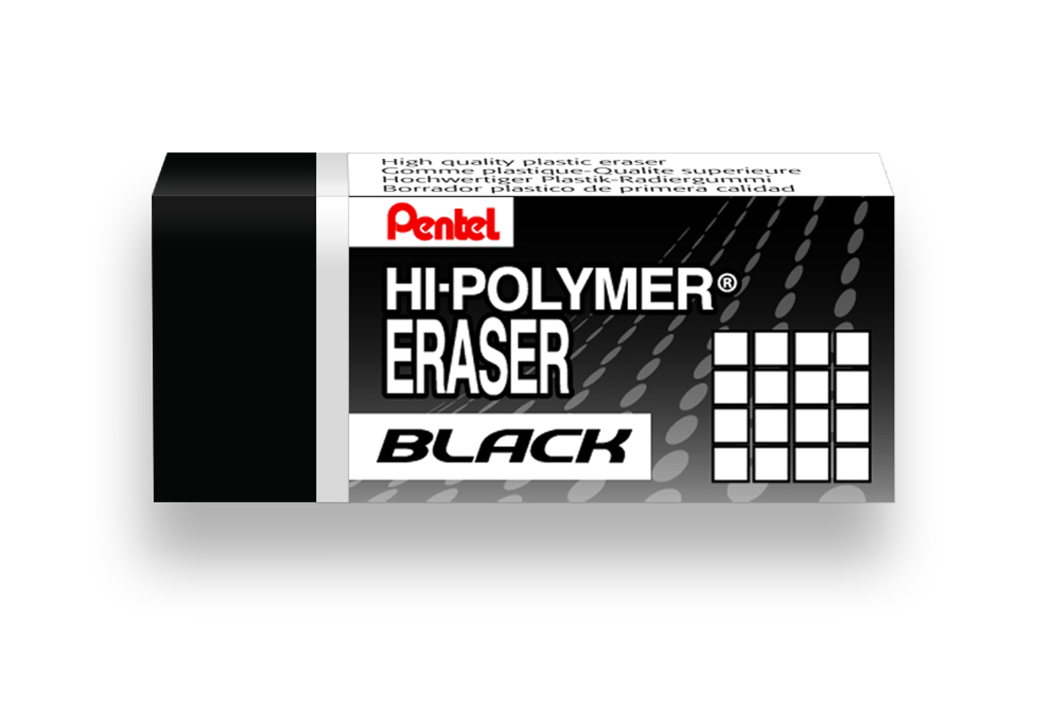 GOMA COLORES NEGRA ZEAH06A ERASER PENTEL 002075 002068