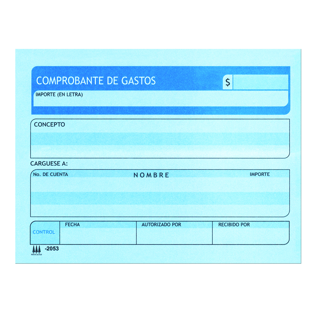 BLOCK 2053 COMPROBANTE DE GASTOS P.ALTOS