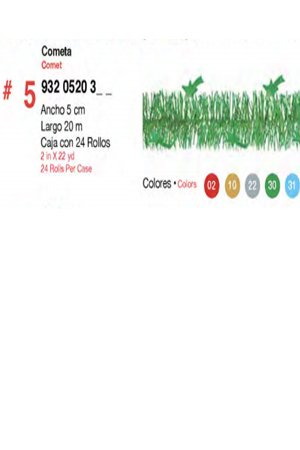 ROLLO GUIRNAL.COMETA DOBLE # 5 20M VERDE