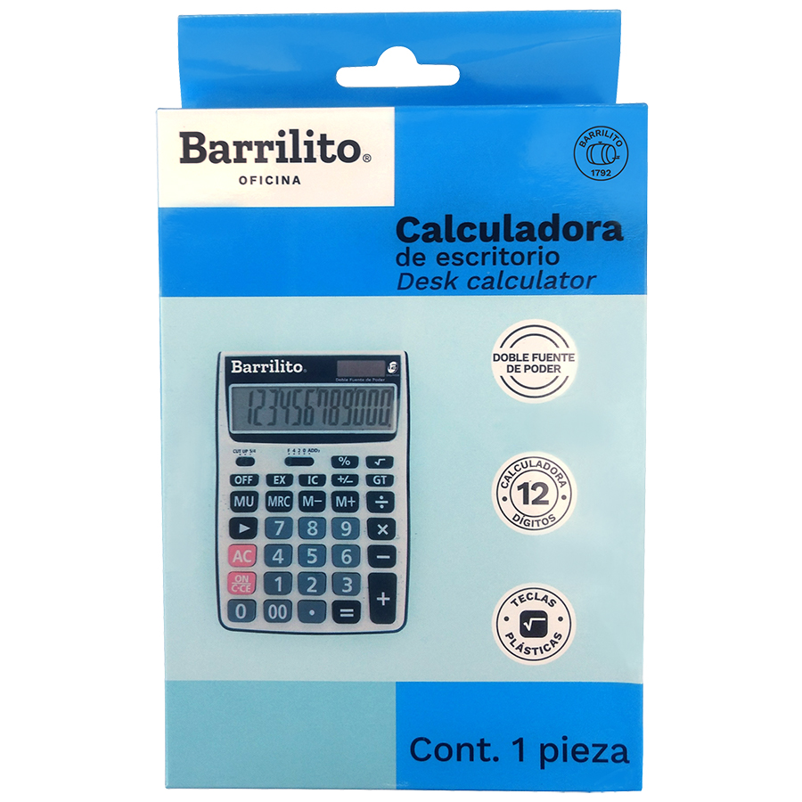 CALCULADORA ESCRIT.12 DIG.  DT394 BARRIL