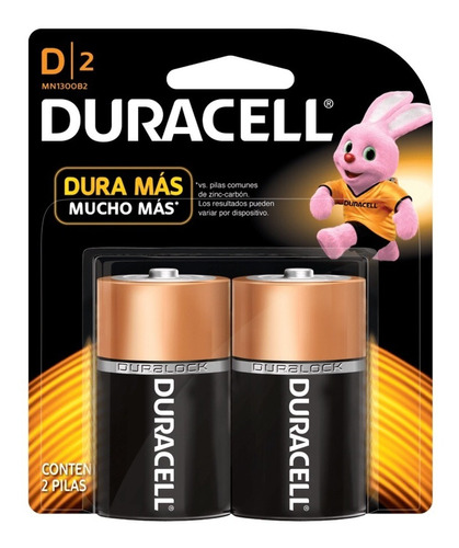 BATERIA ALKALINA "D"    C/02    DURACELL 00985 213019 (1300B2