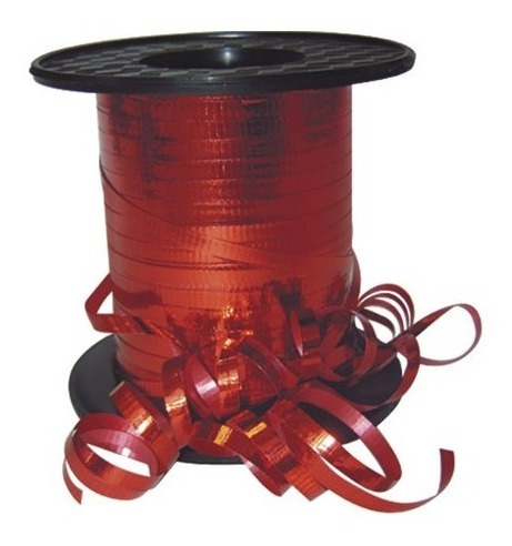 CINTA P/MOÑO CURLING LISO ROJO    4X457M