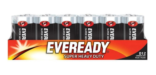 BATERIA CARBON ZINC "D"    C/12 EVEREADY 601770 1250-12 (1.5V