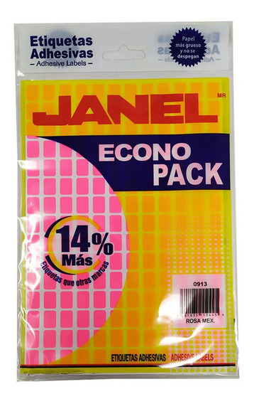 ETIQUETA ADHES. 09X13 ROSA ECONO P.JANEL