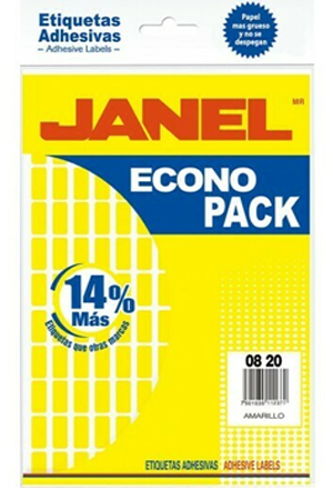 ETIQUETA ADHES. 08X20 AMAR.ECONO P.JANEL
