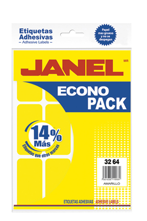 ETIQUETA ADHES. 32X64 AMAR.ECONO P.JANEL