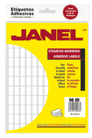 ETIQUETA ADHESIVA #04 08X20        JANEL