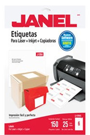 ETIQUETA BCA. LASER 3 1/3"X4"C/25H JANEL