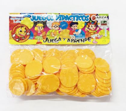 FICHA DIDACTICA AMARILLA C/100      ARZA 338421 401265 ARZA P