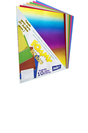 FOMI CARTA ARCOIRIS METALIZAD.C/10 SAIRA