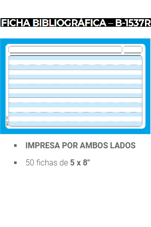 TARJETA BRISTOL 5X8" RYA C/050 PRINTAFOR 108236 1537R