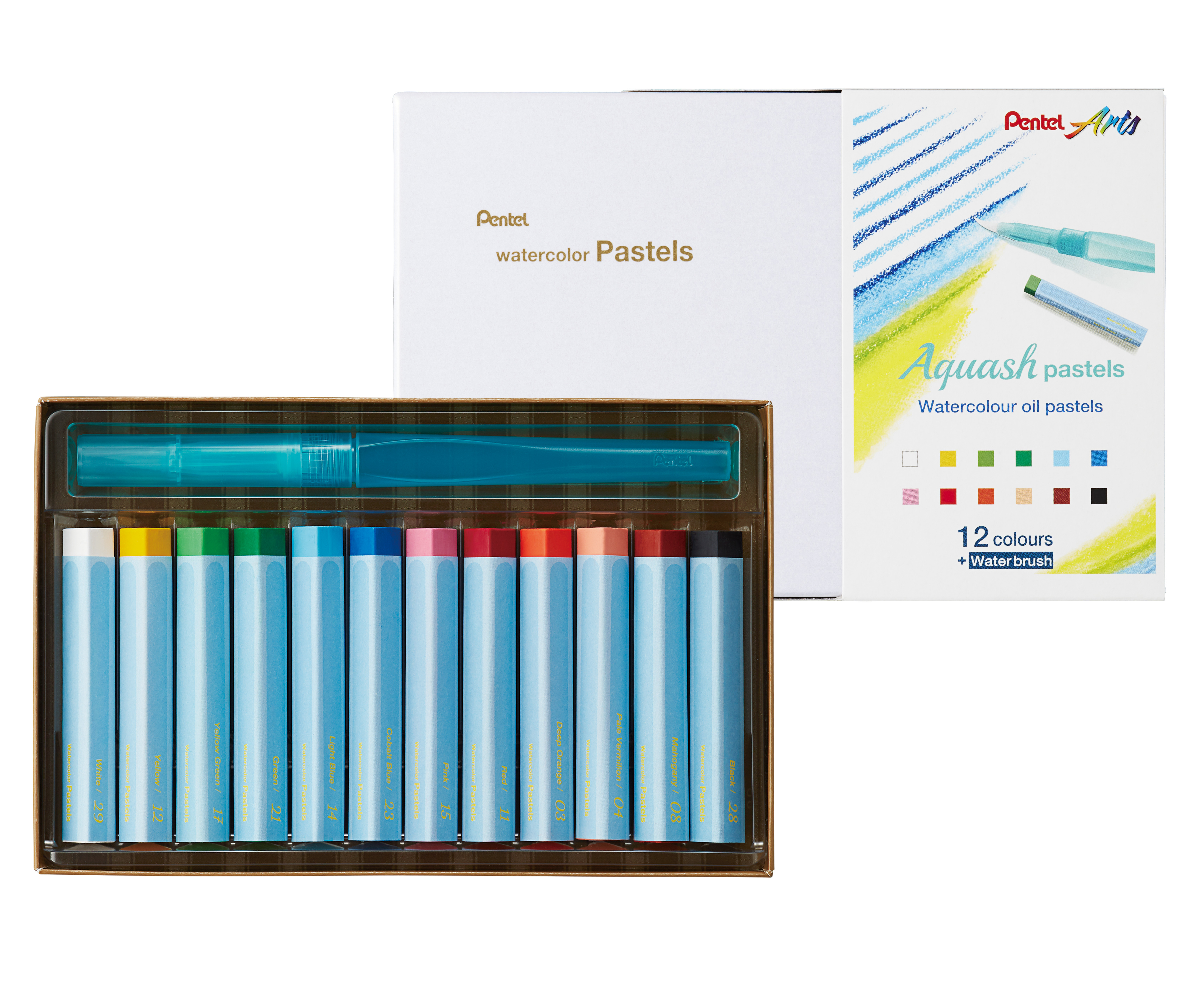 GIS COLORES PASTEL C/12 ACUARELAB. GHW1-12 PENTEL
