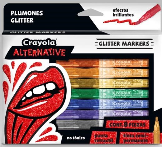 PLUMIN ALTERNATIVE C/08 C/GLITTER CRAYOL