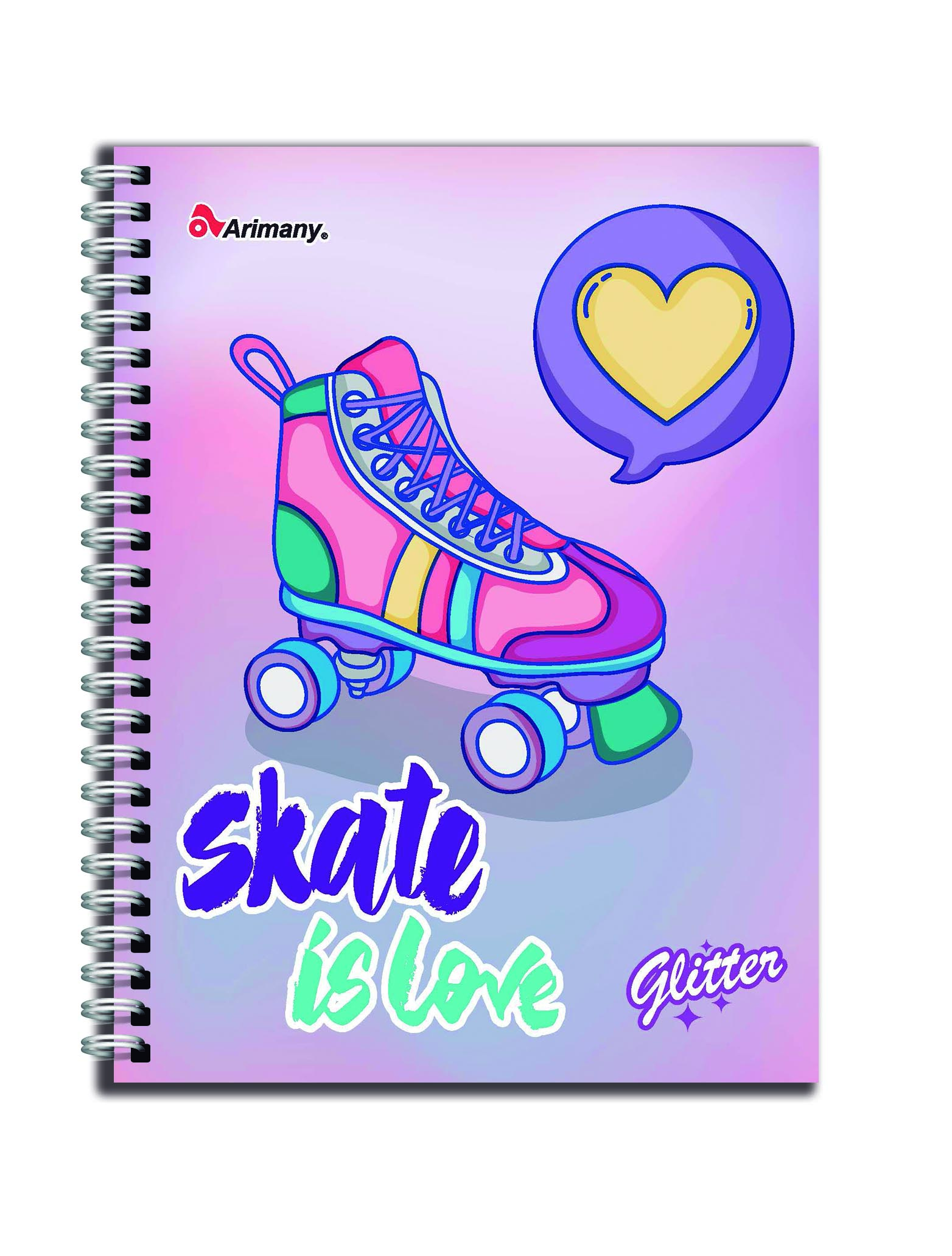 CUADERNO MINI RAYA 150H GLITT.PD ARIMANY