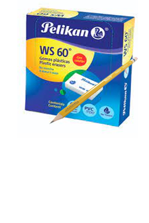 GOMA BLANCA    WS-60 C/120+10LAP PELIKAN 223574 (C/120PZA+10