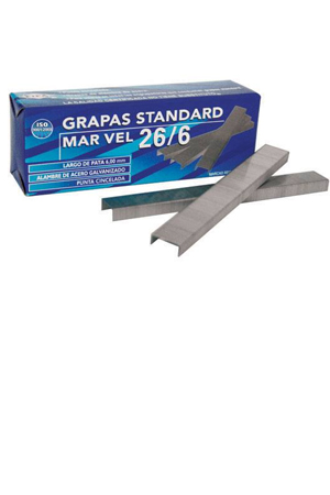 GRAPA STANDARD C/5000 26/6 MAR VEL 000410 (LARGO DE PAT
