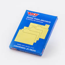 GUIAS P/ARCHIVO  CTA  C/25          BACO
