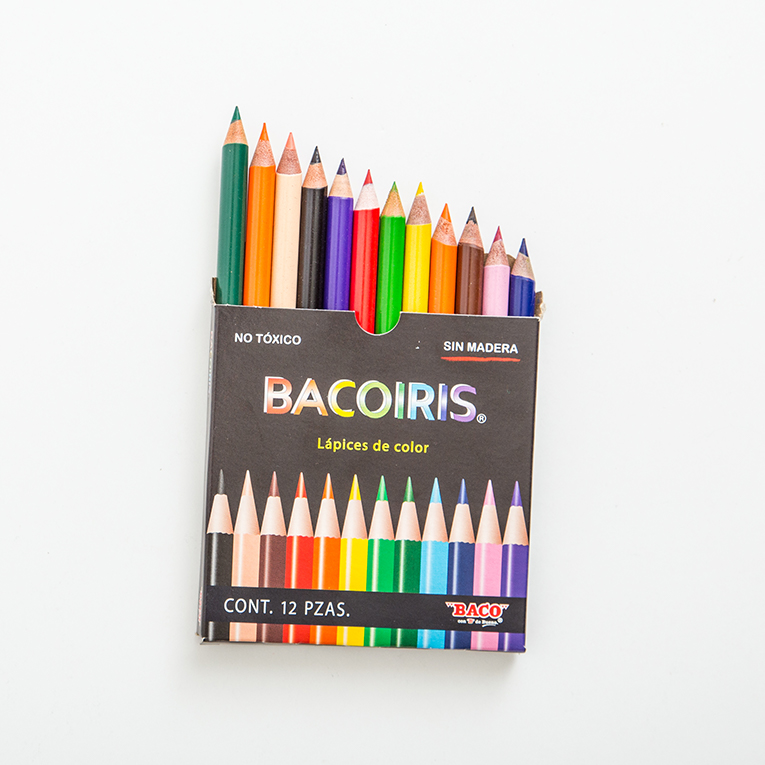 LAPIZ DE COLOR C/12 CORTOS BACOIRIS BACO