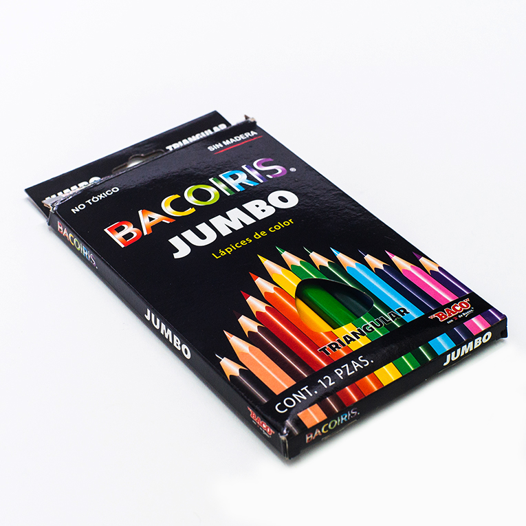 LAPIZ DE COLOR C/12 JUMBO TRIANG.BACOIRI 965810 TRIANGULAR JU