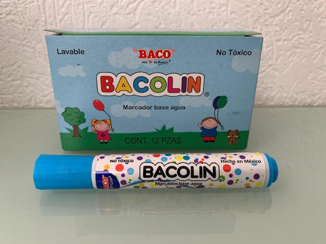 MARCADOR AGUA BACOLIN AZUL CLARO    BACO 57198 LAVABLE PUNTA