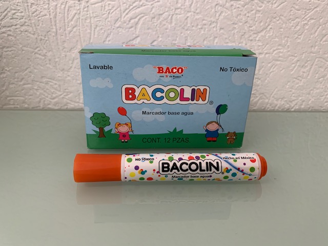 MARCADOR AGUA BACOLIN NARANJA       BACO 57259 LAVABLE PUNTA