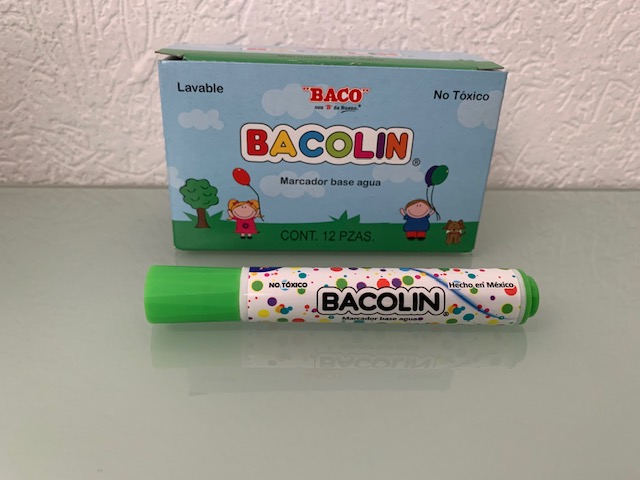 MARCADOR AGUA BACOLIN VERDE CLARO   BACO 57211 LAVABLE PUNTA
