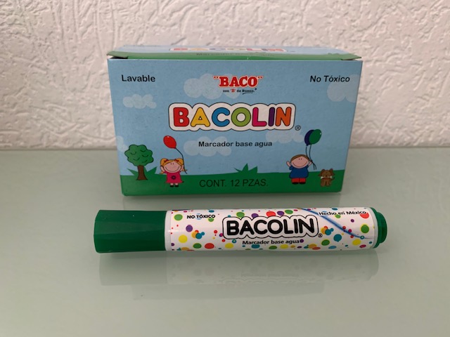 MARCADOR AGUA BACOLIN VERDE OBSCURO BACO 57228 LAVABLE PUNTA