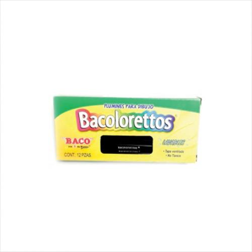 PLUMIN LAV. BACOLORETO NEGRO C/012  BACO