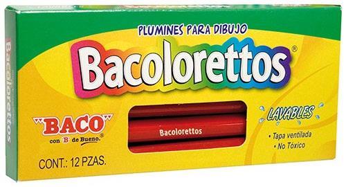 PLUMIN LAV. BACOLORETO ROJO  C/012  BACO