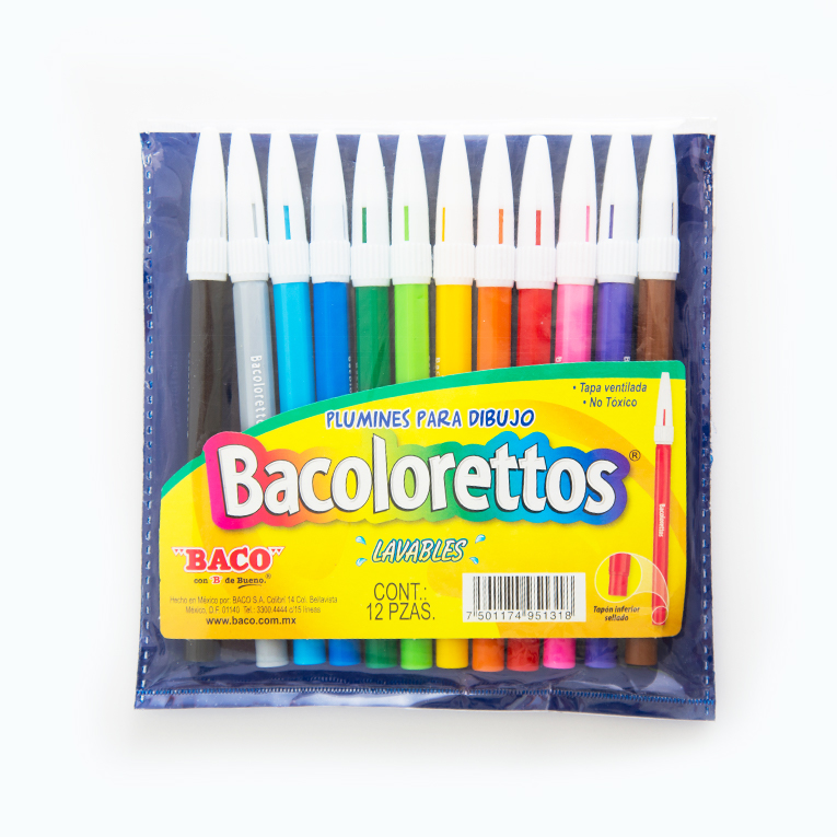 PLUMIN LAV. BACOLORETO  C/12 BLT    BACO