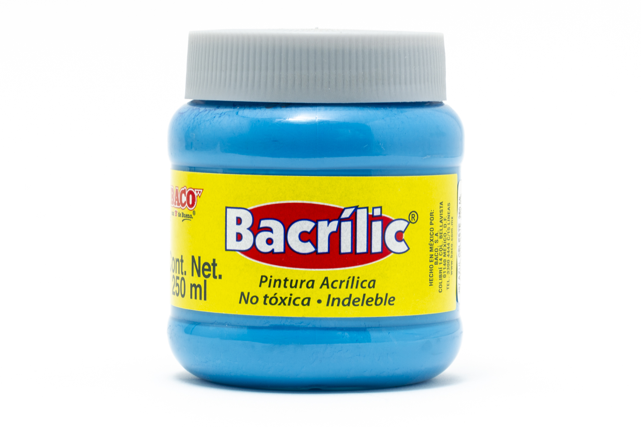 PINTURA ACRILICA 250ML AZUL CEL.367 BACO 963106 (AZUL CELESTE