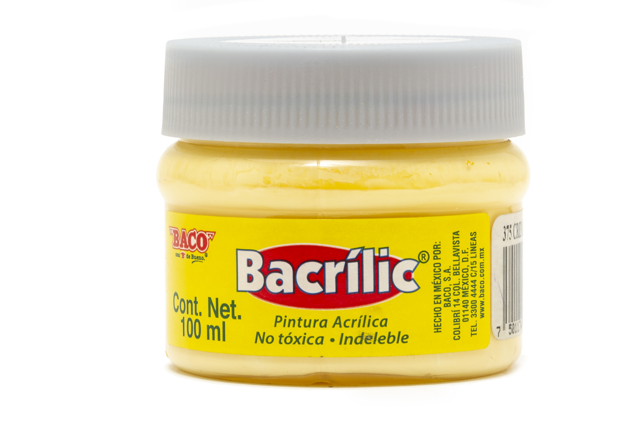 PINTURA ACRILICA 100ML CREMA    375 BACO