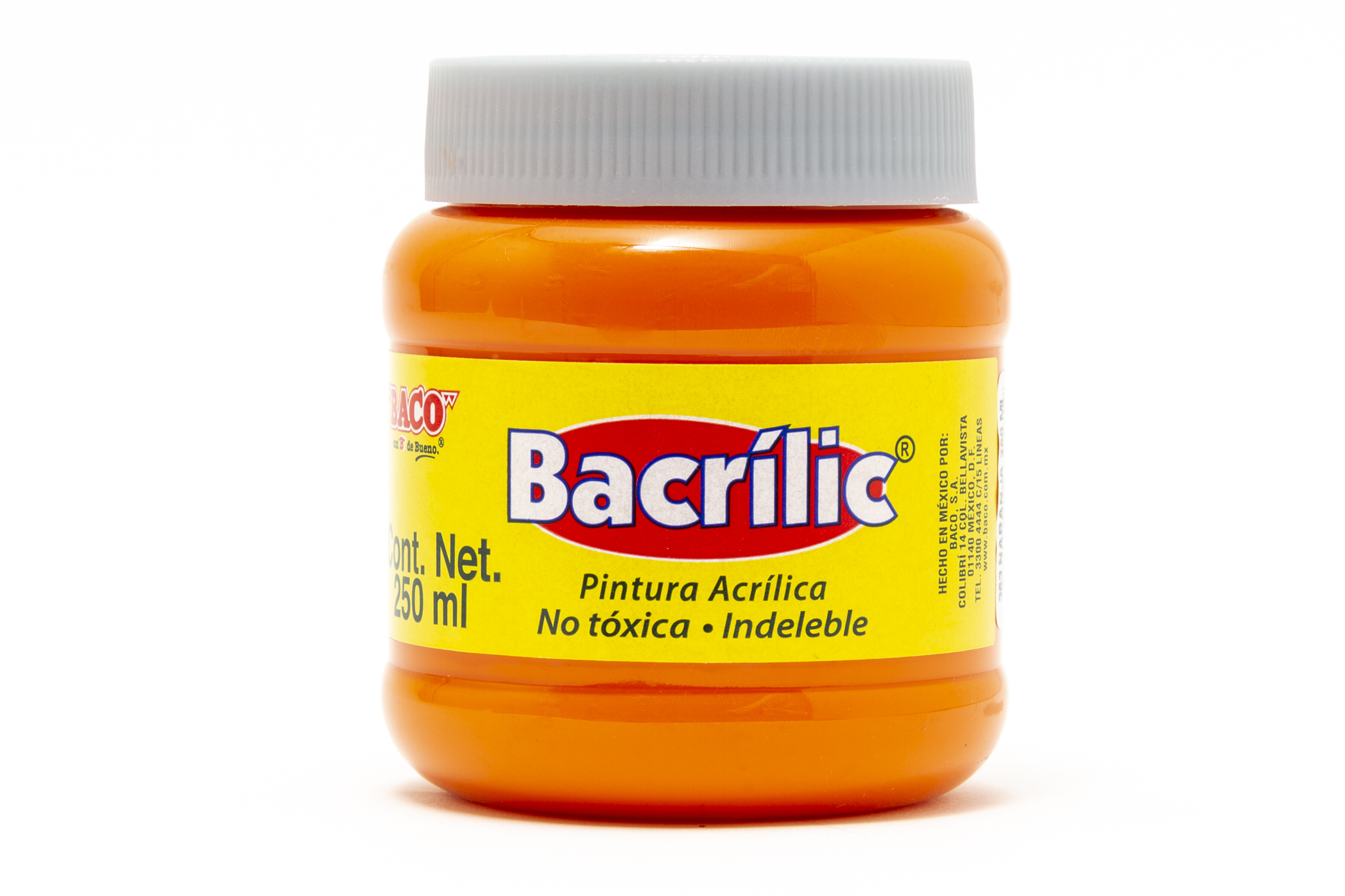 PINTURA ACRILICA 250ML NARANJA  353 BACO
