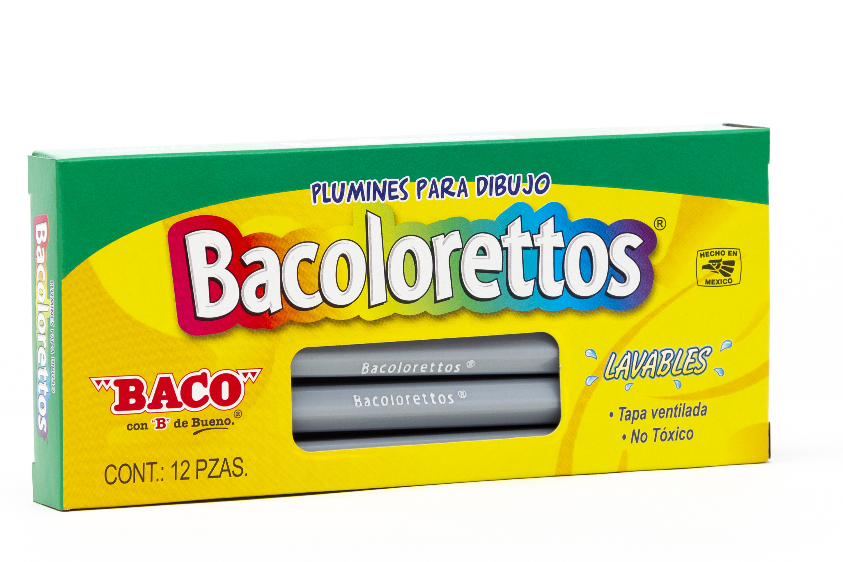 PLUMIN LAV. BACOLORETO GRIS  C/012  BACO