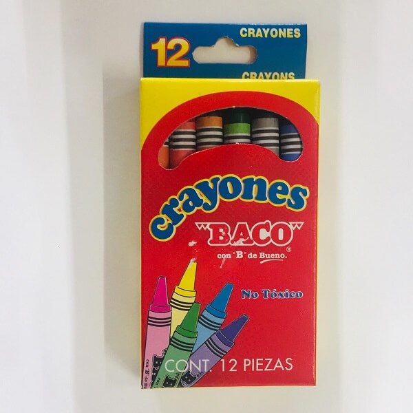 CRAYON STD C/12 COLORES             BACO